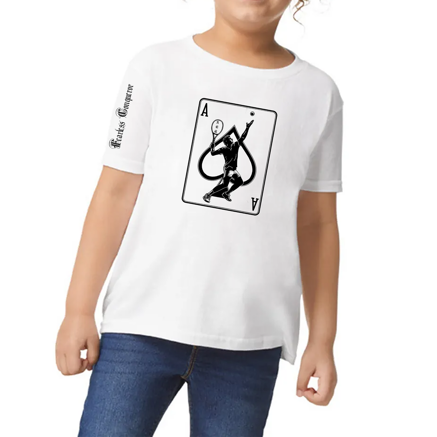 Ace Card Junior Tennis TShirt | White Colour